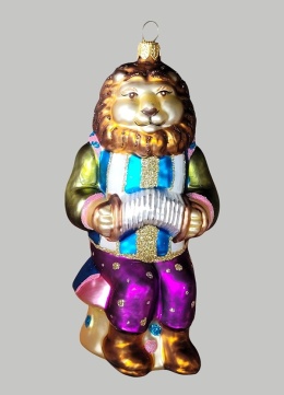 Bauble form: Circus collection Accordionist lion (109) H