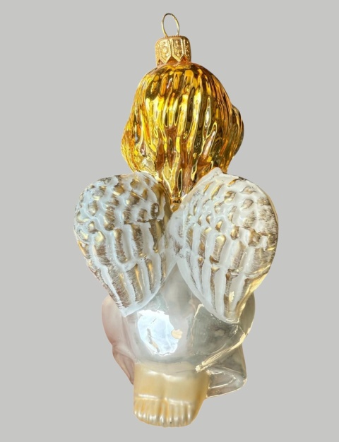 Bombka formowa: Anioł biała sukienka (72) SE