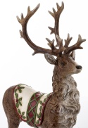 Standing deer with colorful cape, polyresin (170255)
