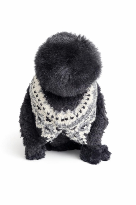 Czapka alpejska czarna z warkoczami (600150599)