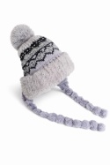 Czapka alpejska szara z warkoczami (600150599)