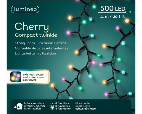 Cherry 500LED pastel ball lamps 11m (495559)
