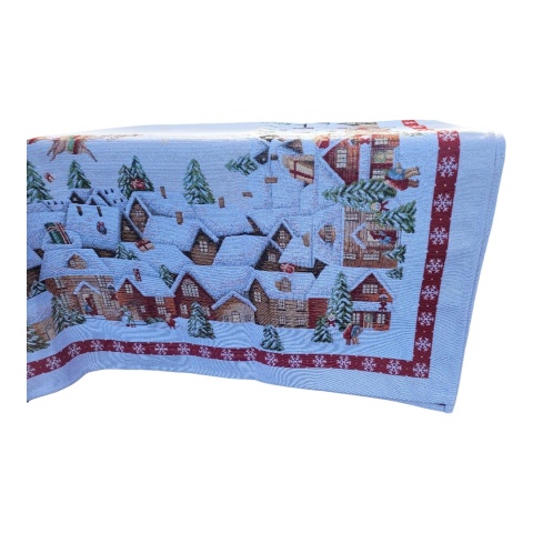 Obrus Basic gobelin 85x85cm Zaprzęg Mikołaja nad miastem (999)