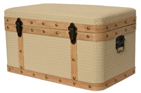 Kufry skórzane a'la rattan beżowe kpl.3szt (367480)