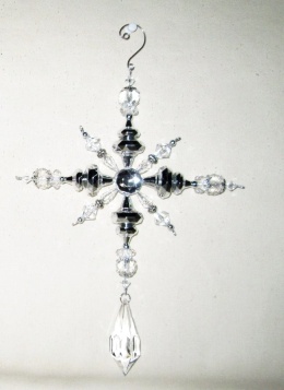 Zawieszka gwiazda akrylowa maxi z soplem 32*20cm (PS0381)-30%