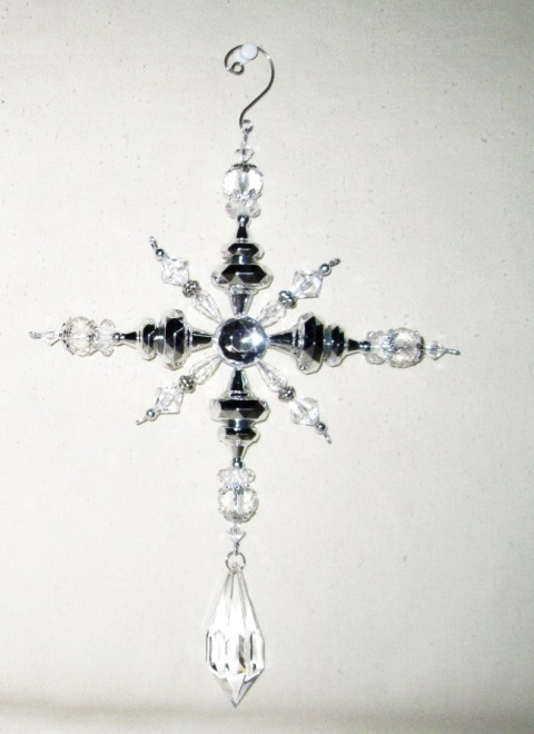 Zawieszka gwiazda akrylowa maxi z soplem 32*20cm (PS0381)-30%