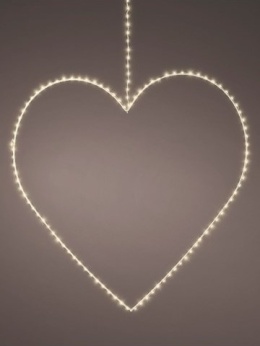 Zaw. serce 160LED duże b.ciepłe wew/zew h:58*58cm (496616)
