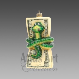 Atlas Art Bauble: Snake on Dollar Money (00868/1AA)