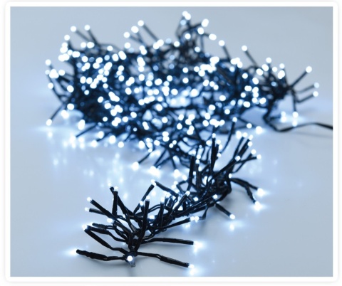 Light garland 1512LED length 11m cold white 8 functions black cable (AX8550050)