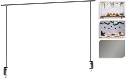 Drążek metalowy srebrny do dekoracji stołu (034103) h:135*max250cm