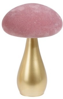 Grzyb szklany 18cm welurowy kapelusz 3kolory (353616)-40%