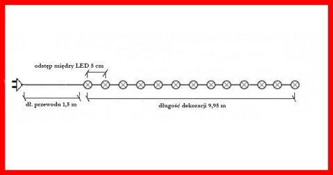 LED lamps 200L 10m cold inside/outside (21/14/LED/CW)