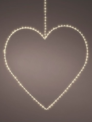 Zaw. serce 160LED duże b.ciepłe wew/zew h:58*58cm (496616)