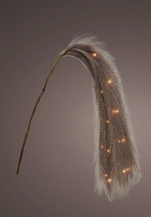 Trawa 105cm zgaszony fiolet 18 LED bat.3*AA timer zwisająca (485935) b.ciepła -50%