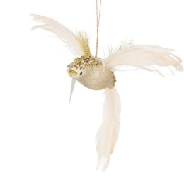 Champagne Hummingbird Pendant with Sequins (513925)