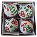 Baubles 100 decorated pack of 4 pieces FOR A FOLK NOTE