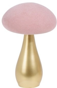 Grzyb szklany 18cm welurowy kapelusz 3kolory (353616)-40%