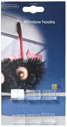 Klipsy plastikowe przeźroczyste do mocowania oświetlenia (487781) op.6szt