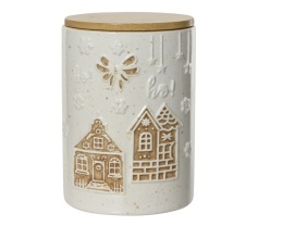 Pojemnik z pokrywką ceramiczną kamieniczki (463366)