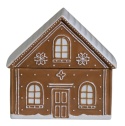 Ceramic container house 20.5 cm white roof, opening (8284)