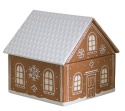 Ceramic container house 20.5 cm white roof, opening (8284)