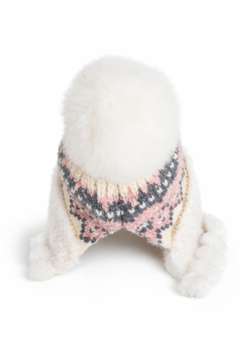 Pink alpine hat with braids (600150599)
