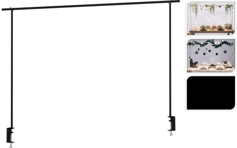 Drążek metalowy czarny do dekoracji stołu (039822) h:135*max250cm-20%