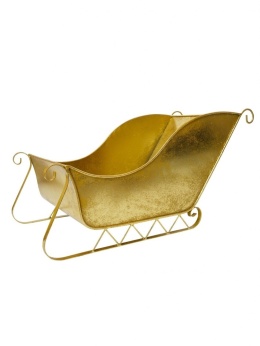 Gold metal sleigh very large 63*37*38cm (1764)-20%