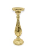 Świecznik drewniany 24cm złoty przecierany niski (TG74270-2)
