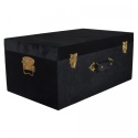 Kufer welurowy czarny duży h;25*58*37cm (6198)-20%