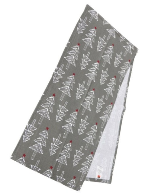 Bieżnik 40*180cm bawełniany szary w białe choinki (SJ8-4180) -40%