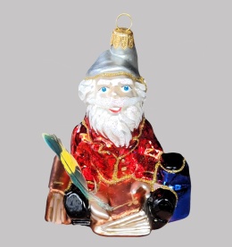 Bombka formowa: Krasnal pisarz (120) ST