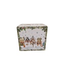 Christmas Village porcelain cup, jug and saucer, decorative box