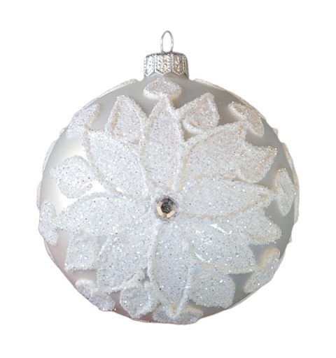 Bombki 120 dekorowane ornament op.4szt.: ŚNIEŻNE MARZENIE