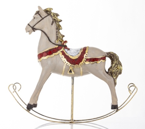 Konik na biegunach szary duży poliresing (171422)
