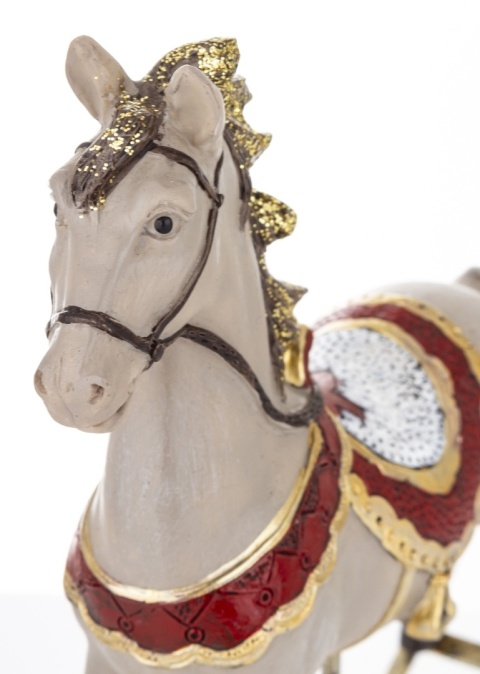 Konik na biegunach szary duży poliresing (171422)
