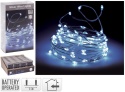Lampki na druciku 20LED b.zimne 95cm na bat. (AX9730400)