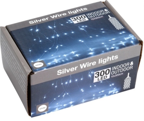 Lampki na druciku 300LED wiązka 10*300cm zimne 230V (AX8701530)