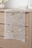 Organza srebrna w gwiazdki 36*200cm (211506)-30%