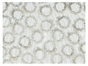 Materiał dekoracyjny ecru len złote wianki (463453) 35x200cm