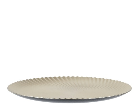 Talerz plexi szampański satynowy karbowany fi 33cm (393844)