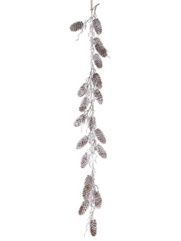 Garland 105cm snow-covered pine cones (CV37162)
