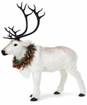 Standing reindeer 99cm fur light beige 99x103x30cm (720027)