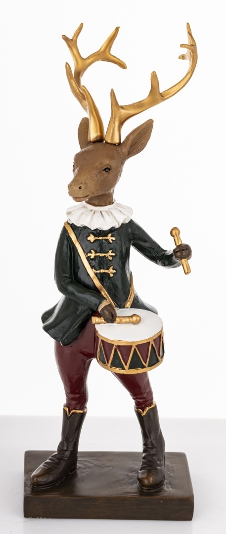 Reniferek 24cm z bębenkiem poliresing (179761)