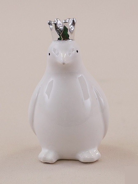 Pingwin ceramiczny szkliwiony w koronie mały 9*5,5*5cm (TG43338) -50%