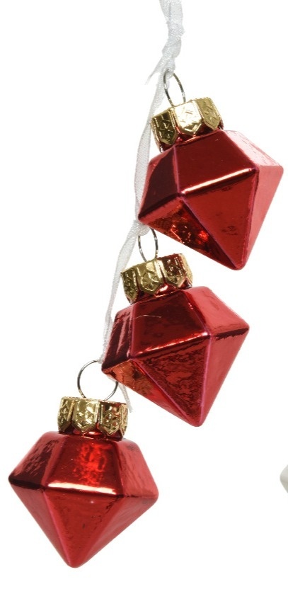 Glass pendant 3 diamonds (062090) 3 colors-20%