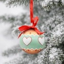 Glass bauble 8cm gingerbread hearts (TG75897)-20%