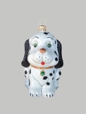 Form bauble: White dog with a patch (203) D