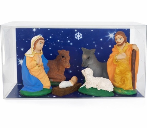 Small colorful figurines for the nativity scene (Of3)