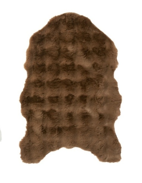 Futro dekoracyjne 60x90cm brązowe (521708)